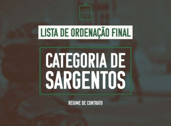 Lista Ordenação Categoria Sargentos